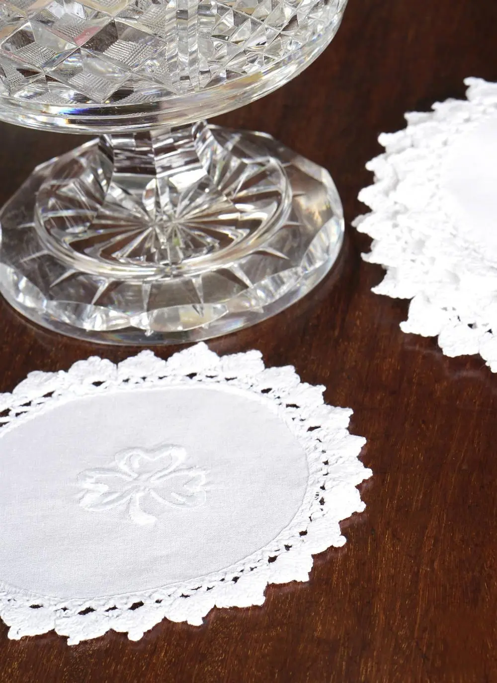 Blarney 6'' White Shamrock Doily