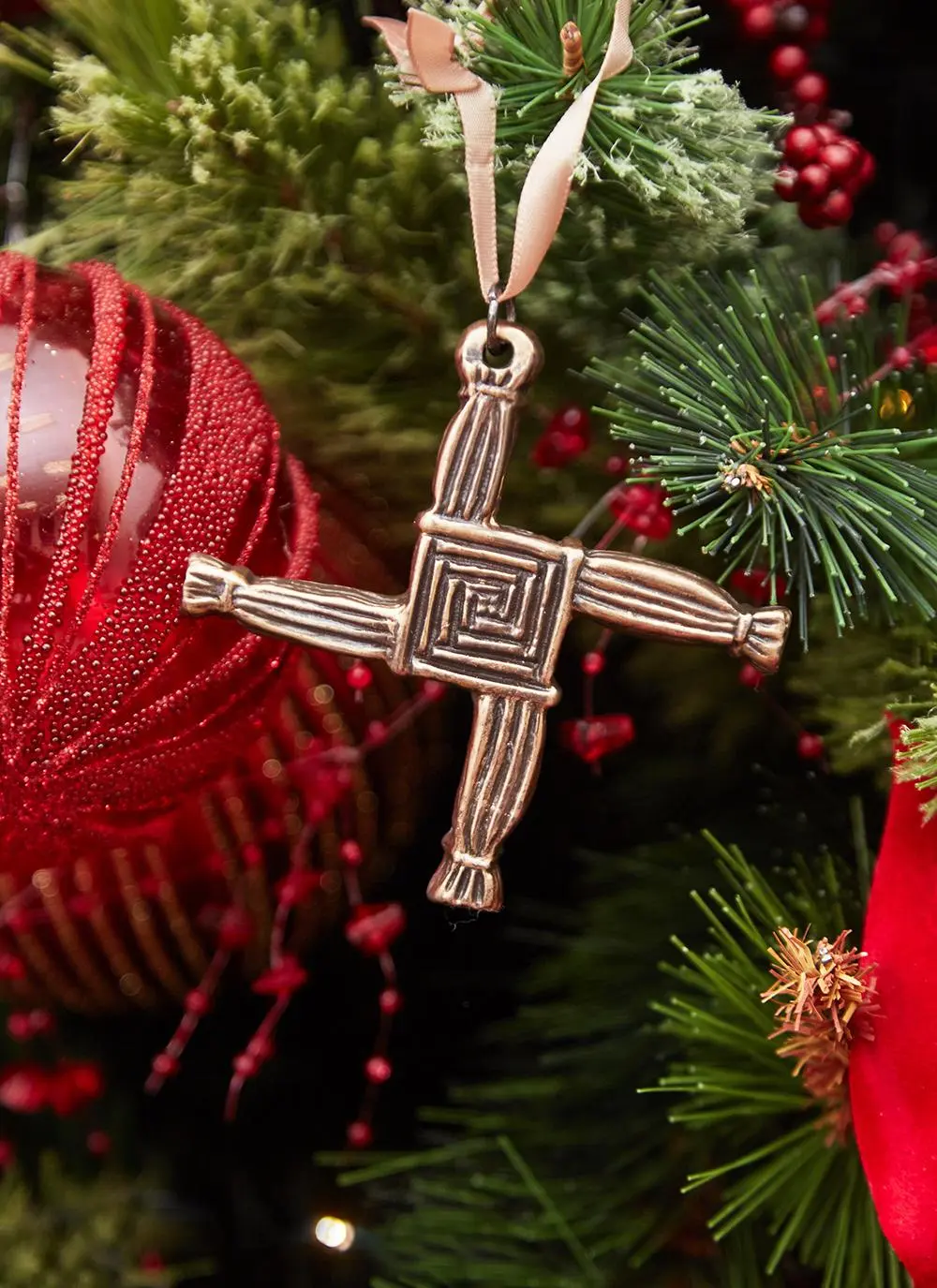 St. Brigid's Cross Bronze Ornament