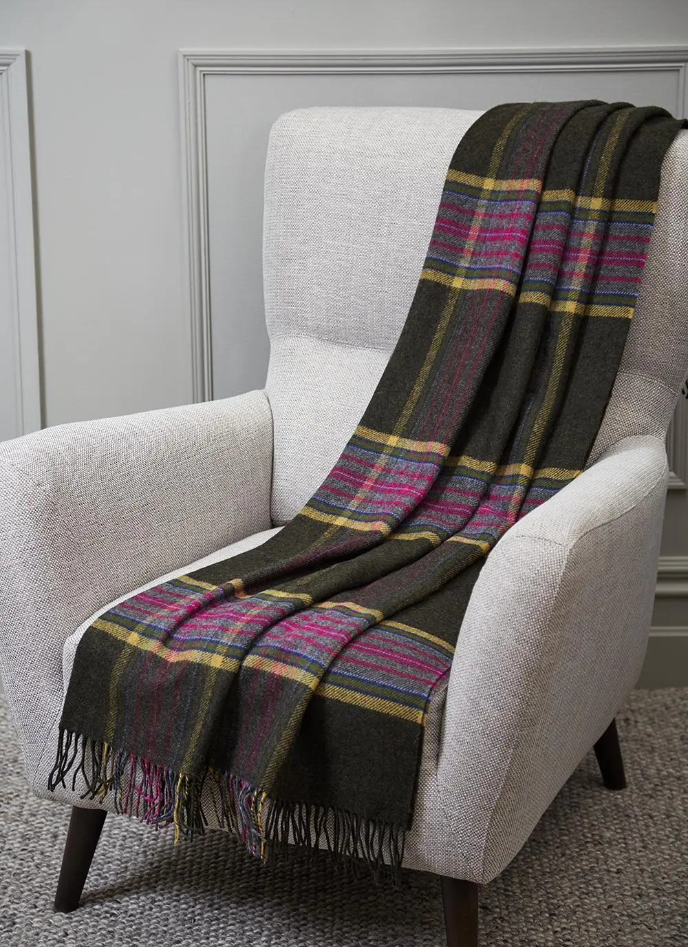 Winter Evenings Lambswool Throw