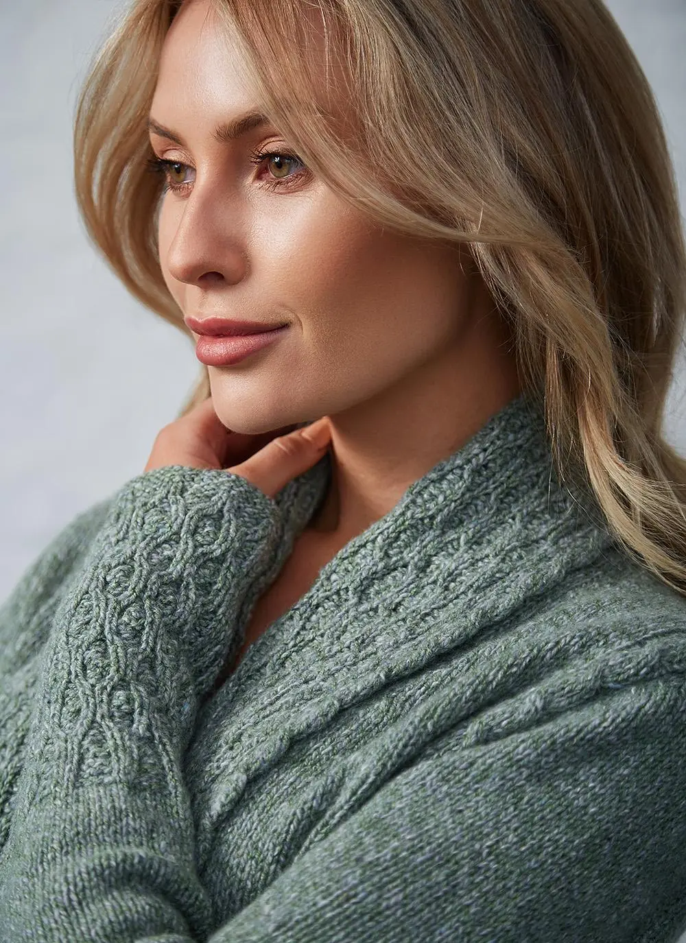 Wool Cashmere Luxe Collar Cardigan