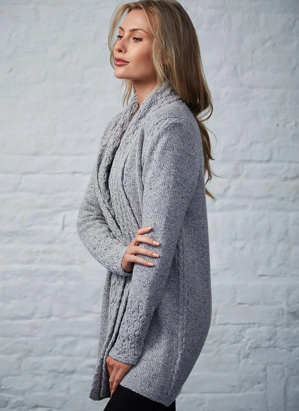 Wool Cashmere Luxe Collar Cardigan