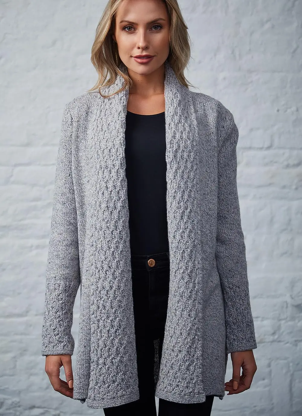 Wool Cashmere Luxe Collar Cardigan
