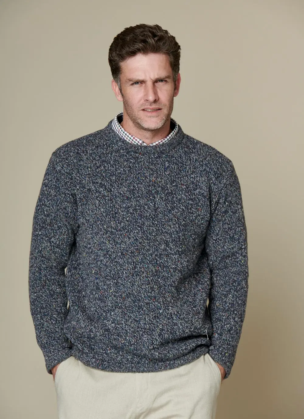 Wool Cashmere Roundstone Sweater 