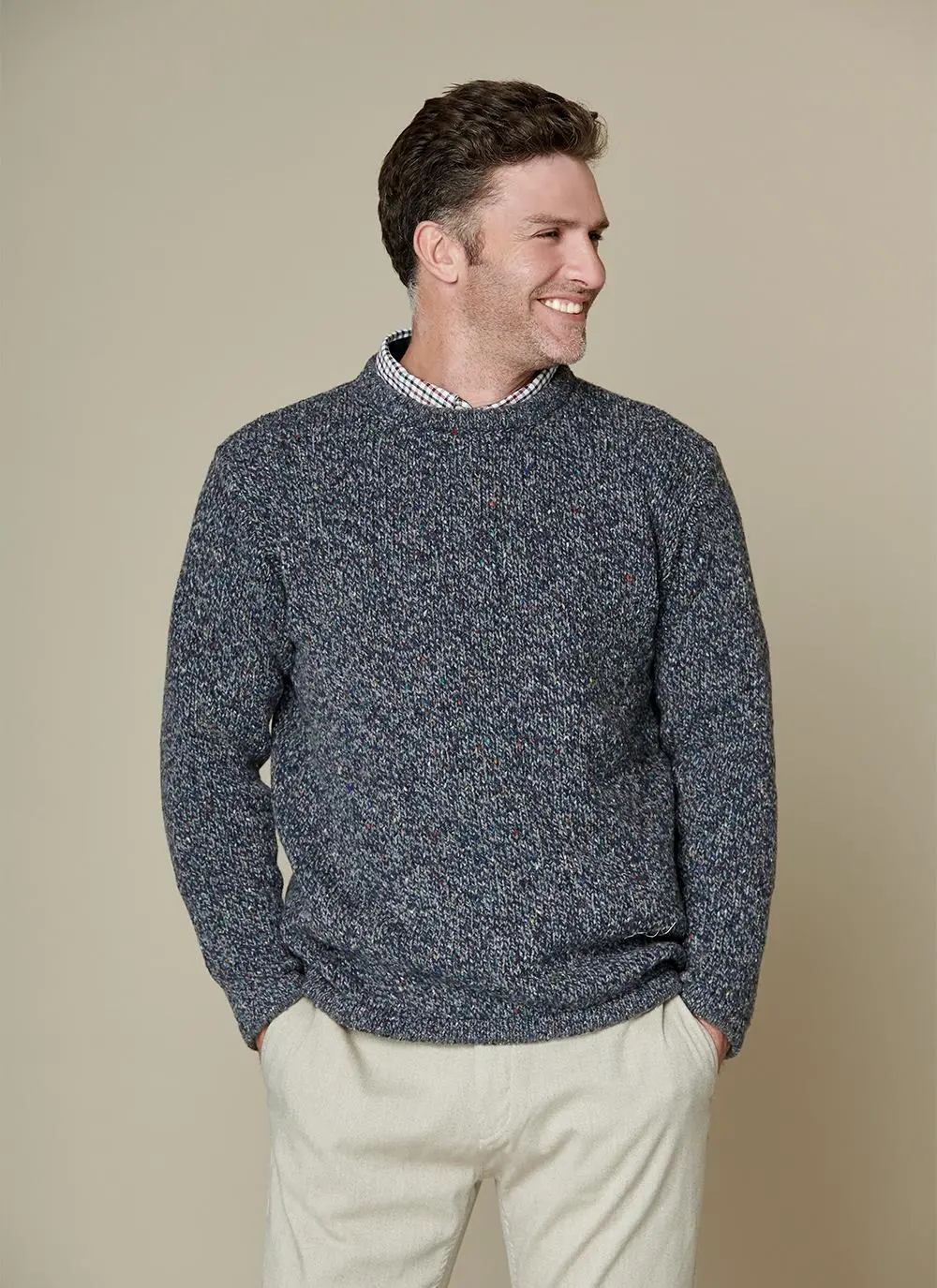 Wool Cashmere Roundstone Sweater 