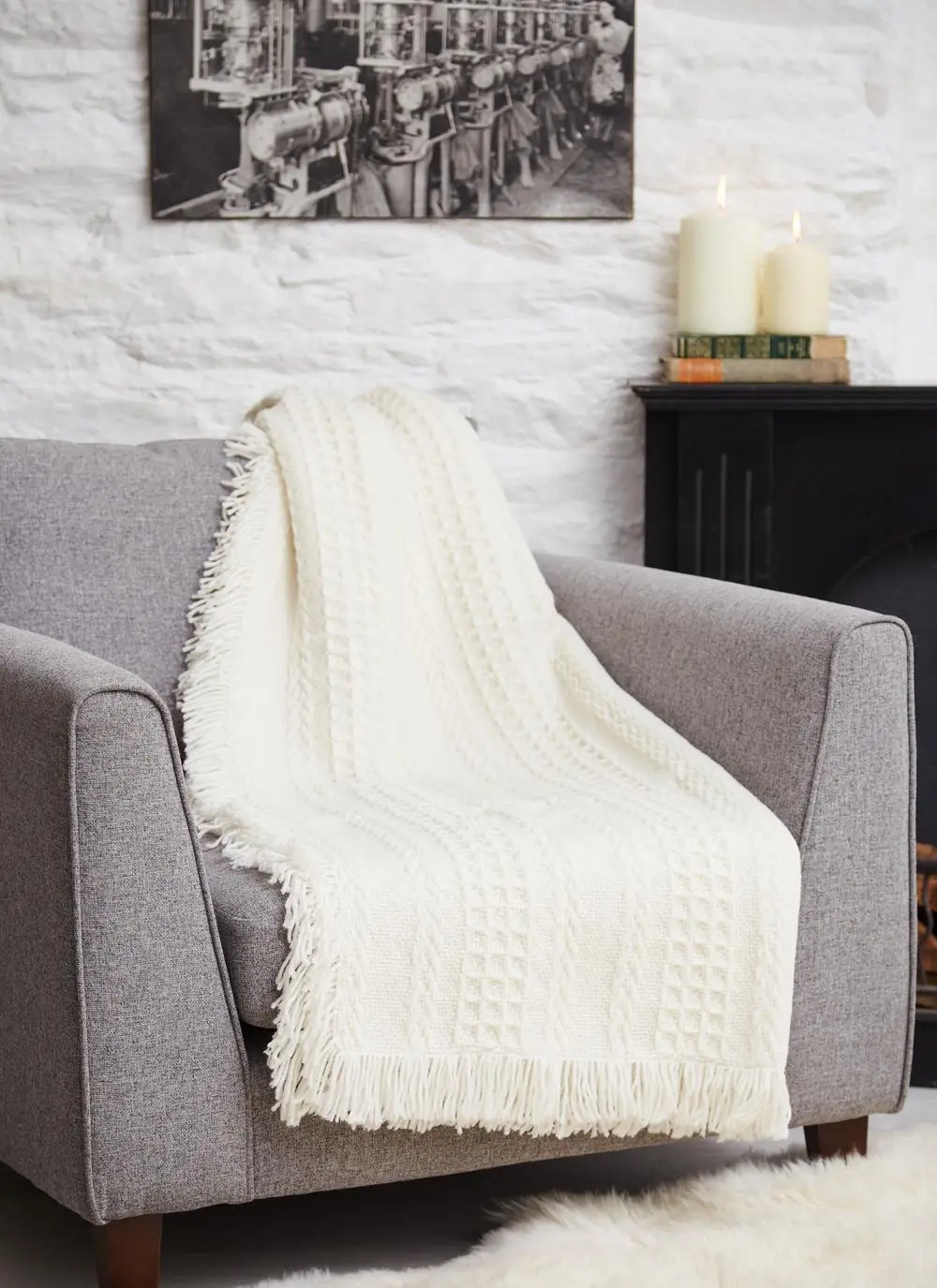 Woven Wool Alpaca Throw