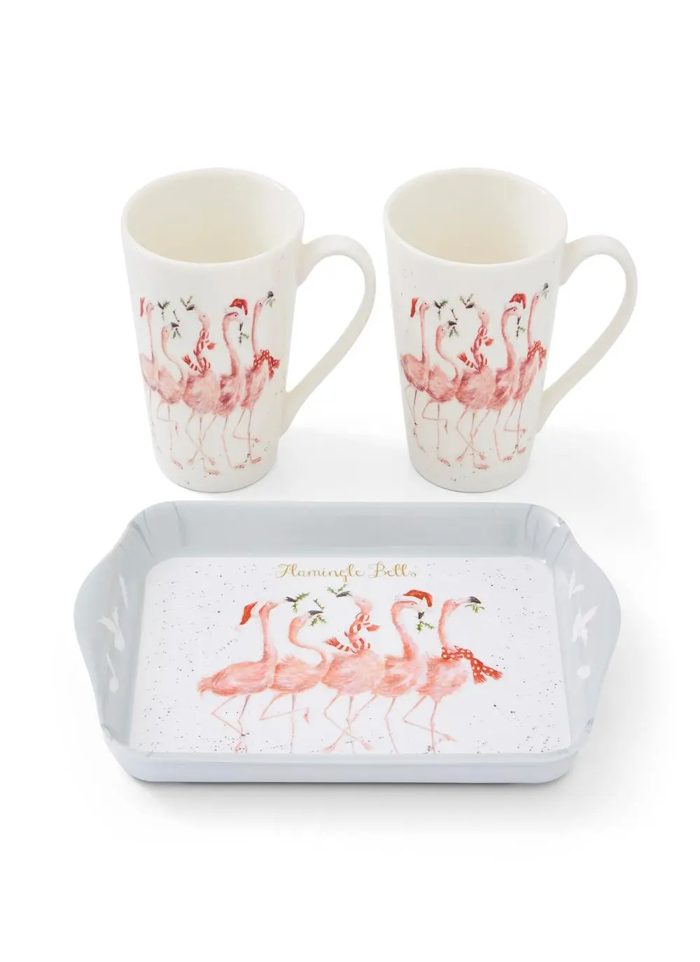 Wrendale Designs Flamingle Bells Mug & Tray Set