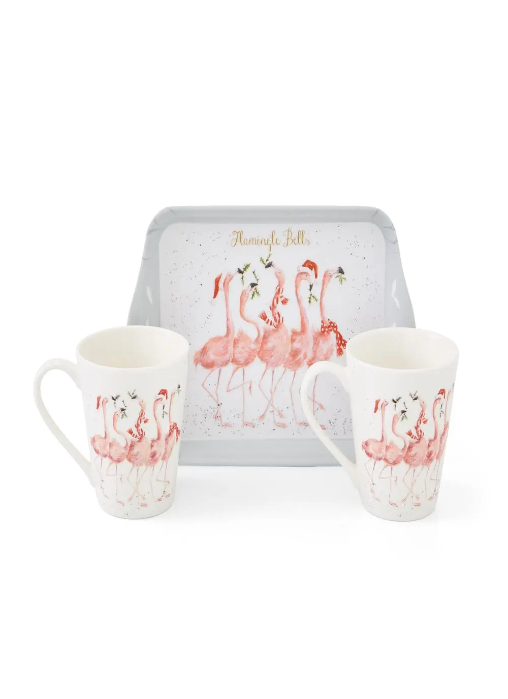 Wrendale Designs Flamingle Bells Mug & Tray Set