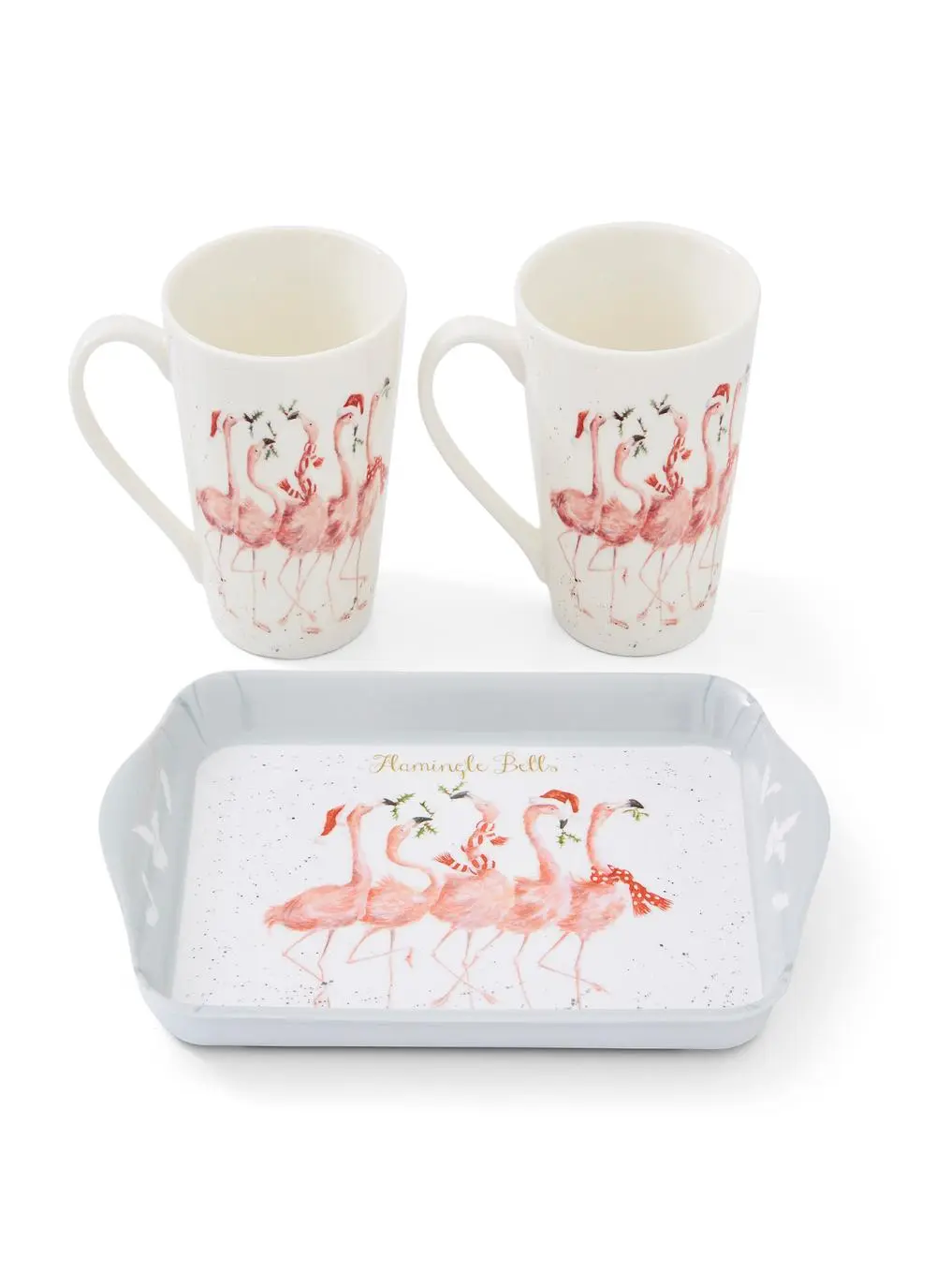 Wrendale Designs Flamingle Bells Mug & Tray Set