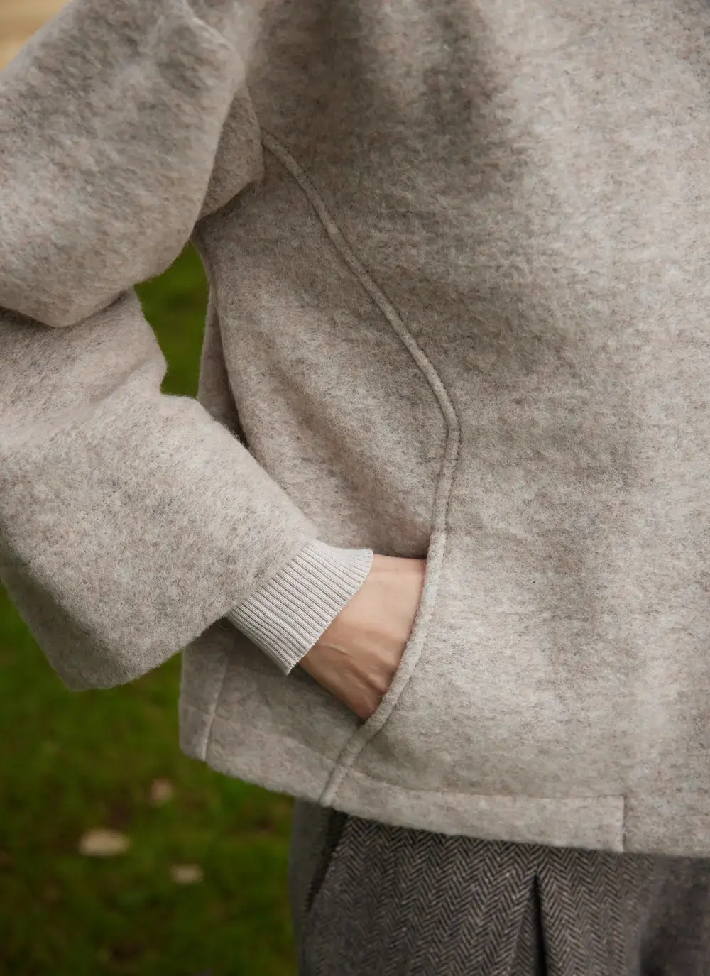 Aideen Wool Poncho Jacket