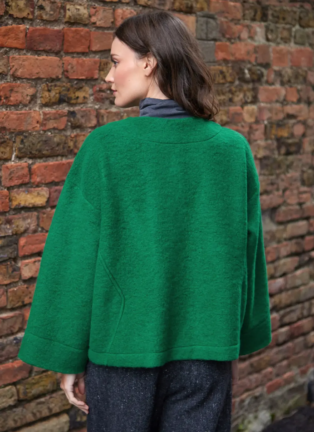 Aideen Wool Poncho Jacket