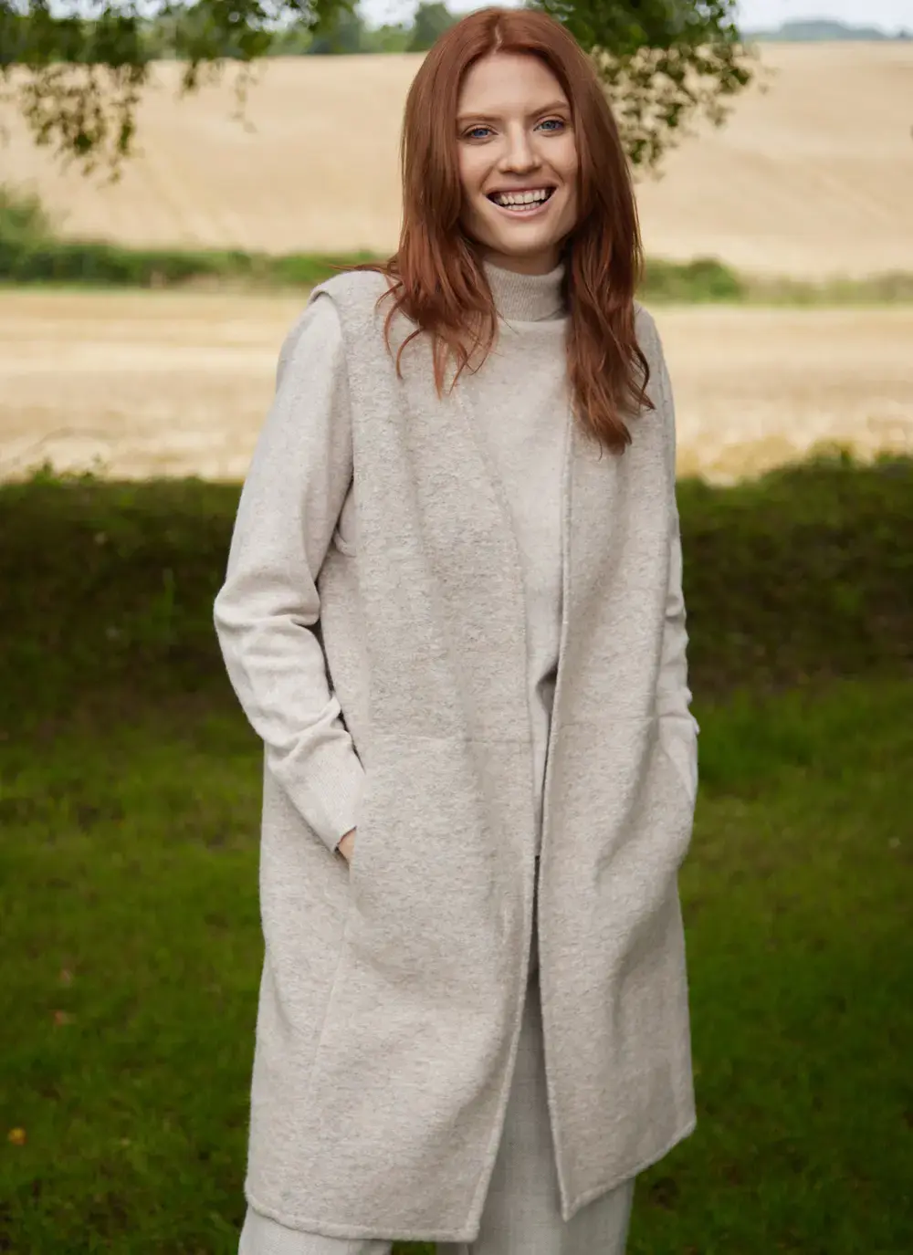 Eva Wool Long Gilet 