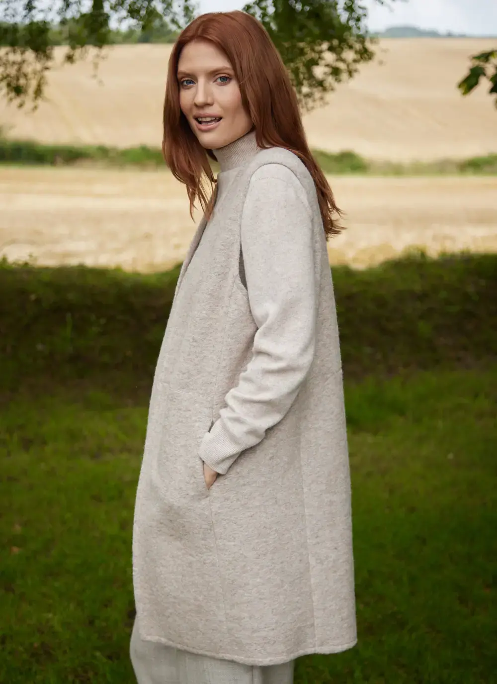 Eva Wool Long Gilet 