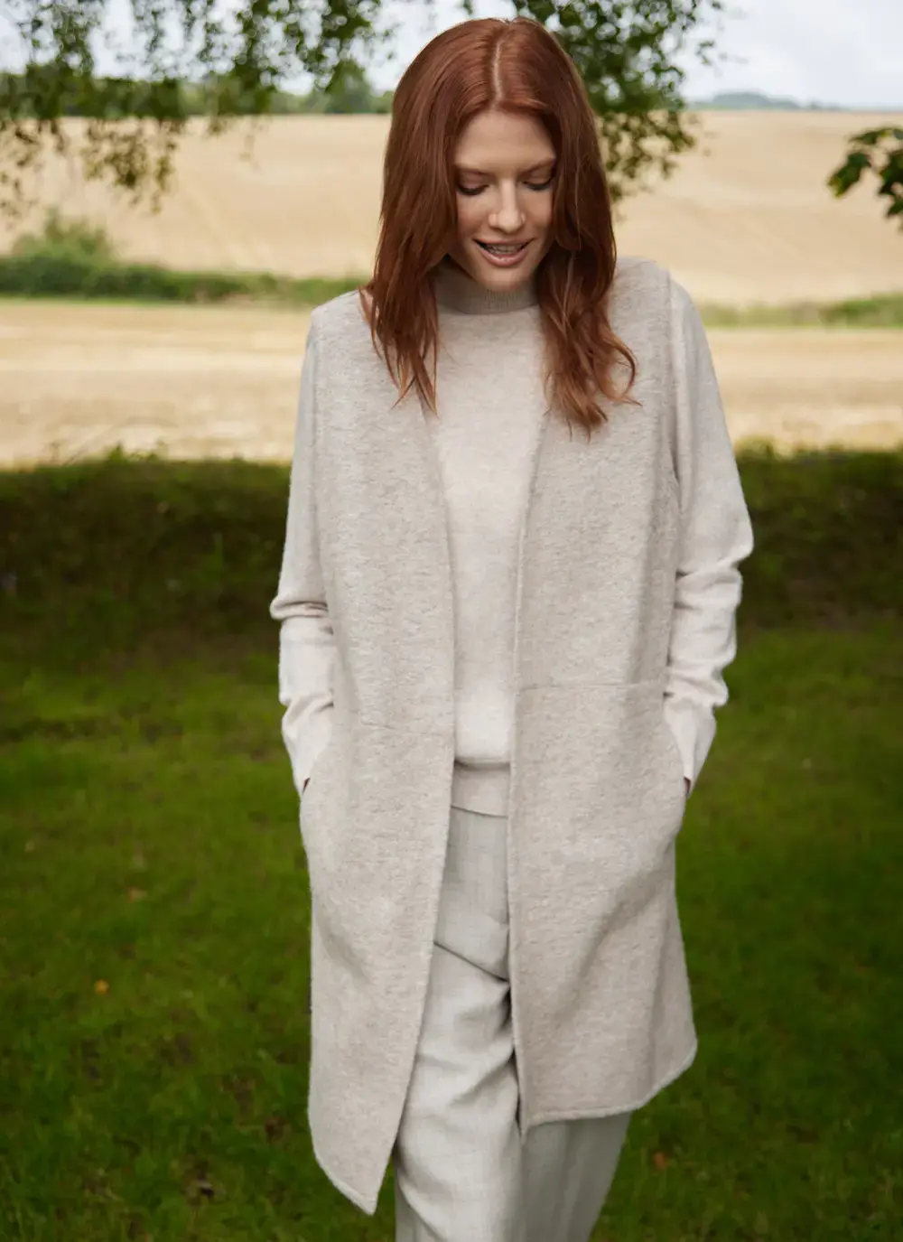 Eva Wool Long Gilet 