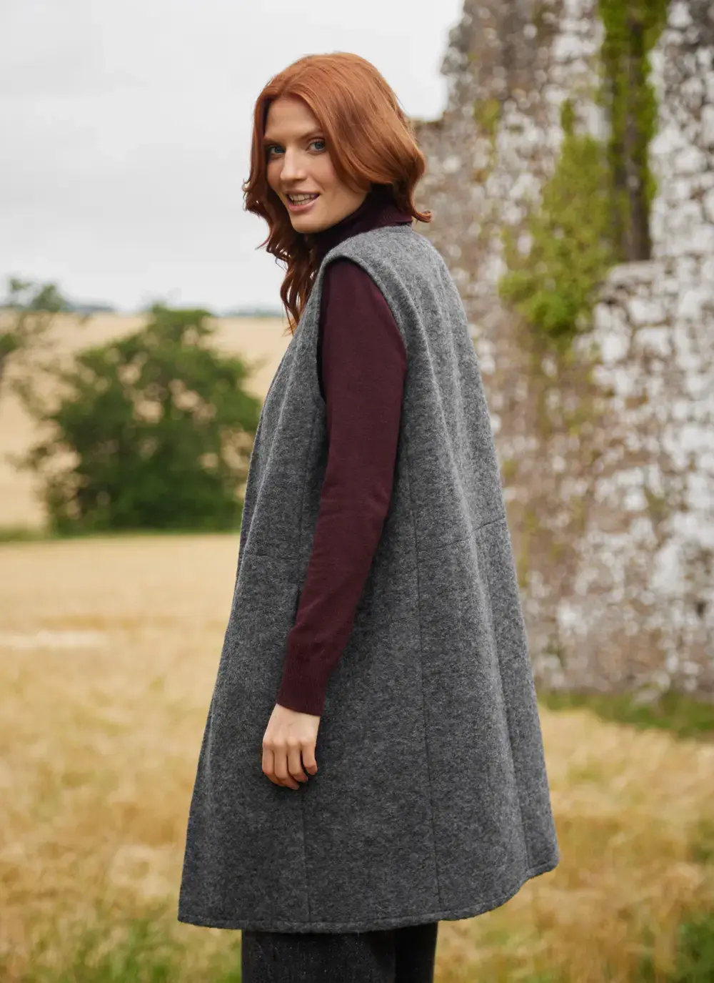 Eva Wool Long Gilet 