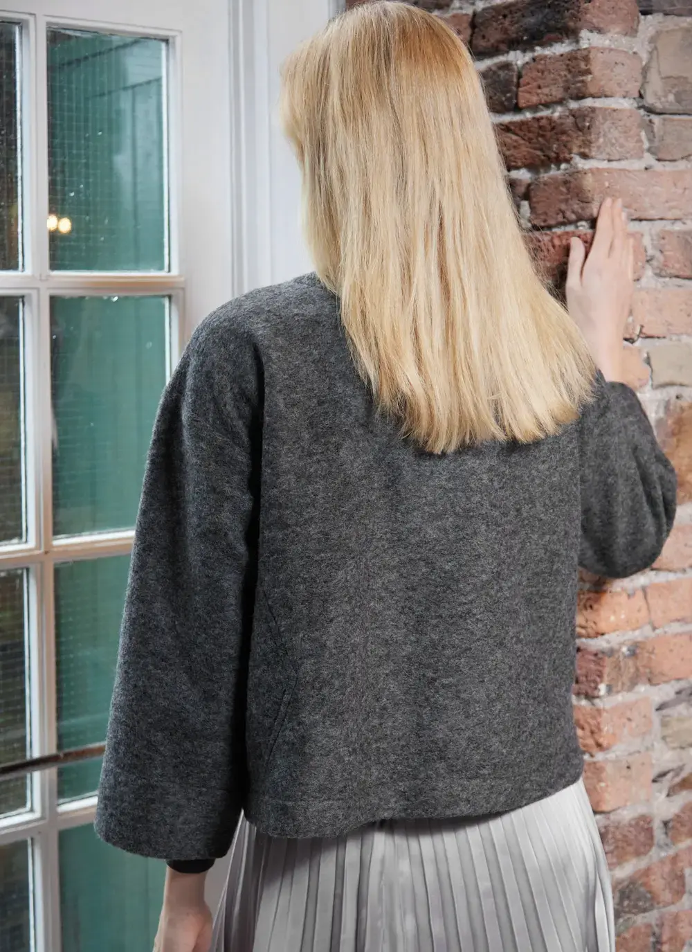 Aideen Wool Poncho Jacket