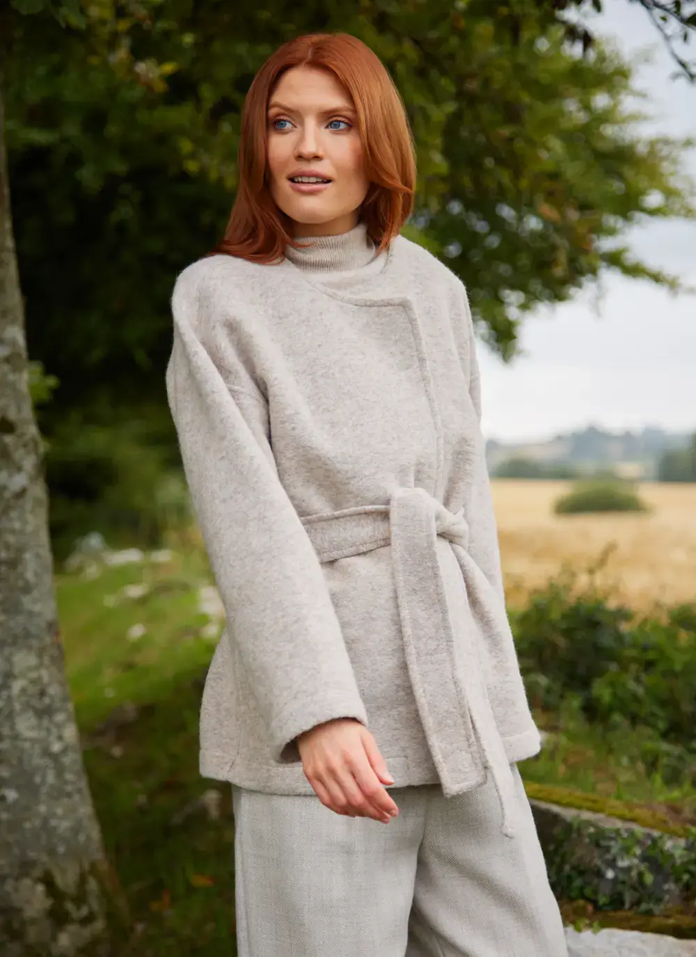 Rose Wool Belted Jacket