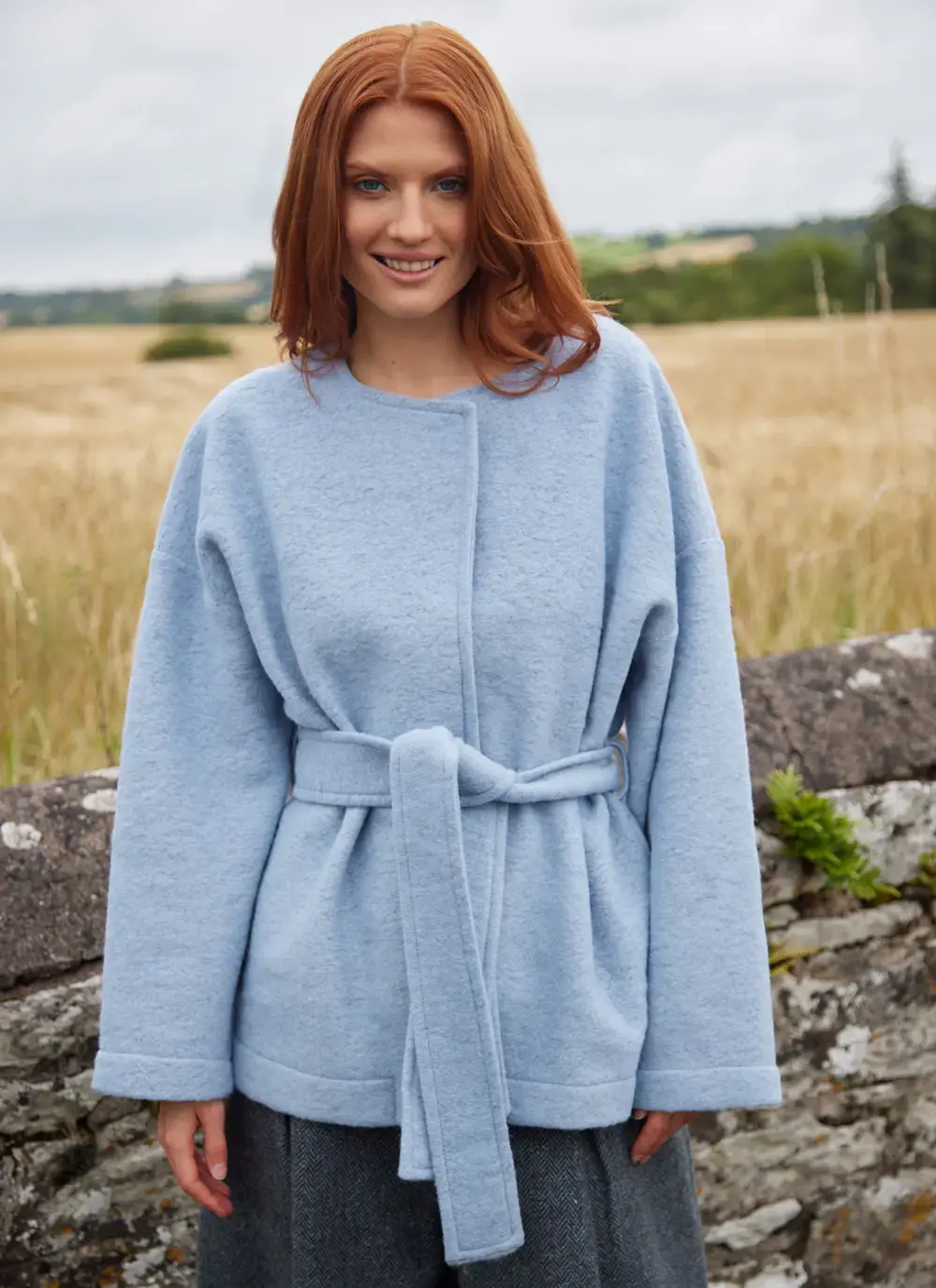 Rose Wool Belted Jacket
