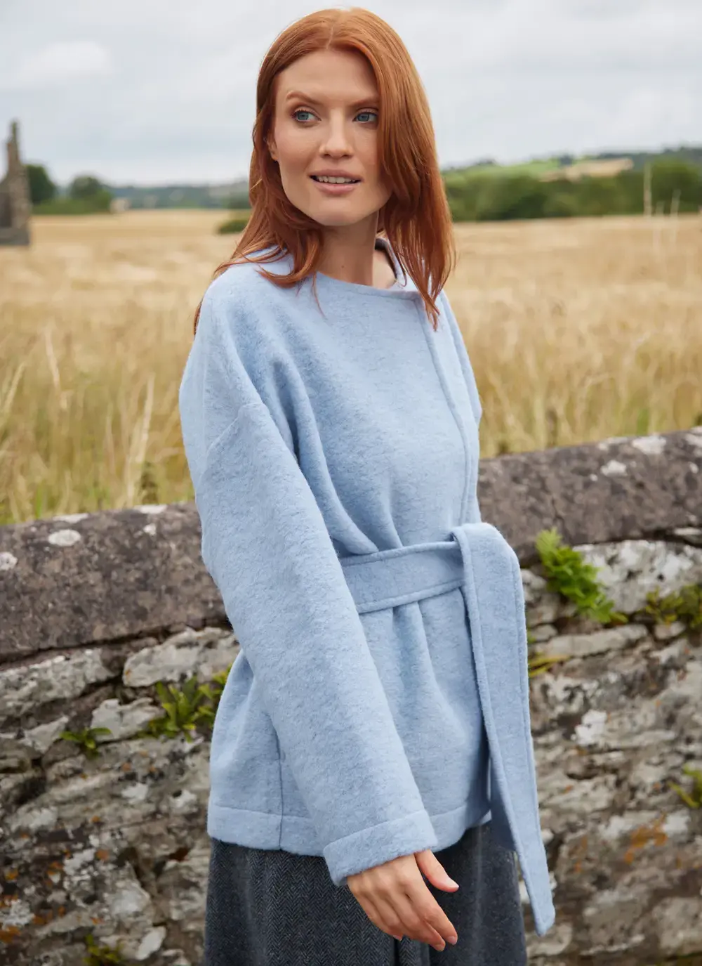 Rose Wool Belted Jacket