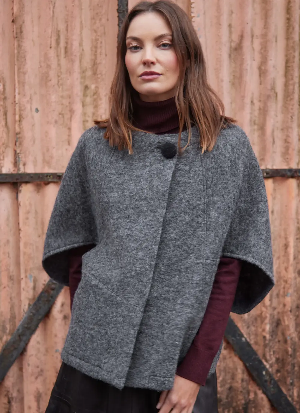 Niamh Button Poncho 