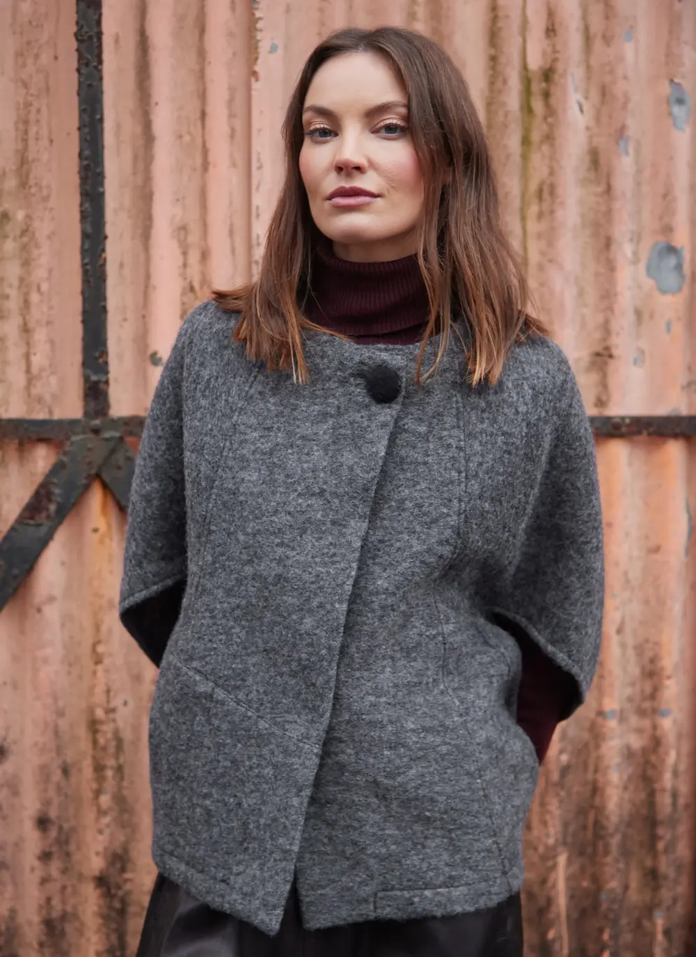 Niamh Button Poncho 