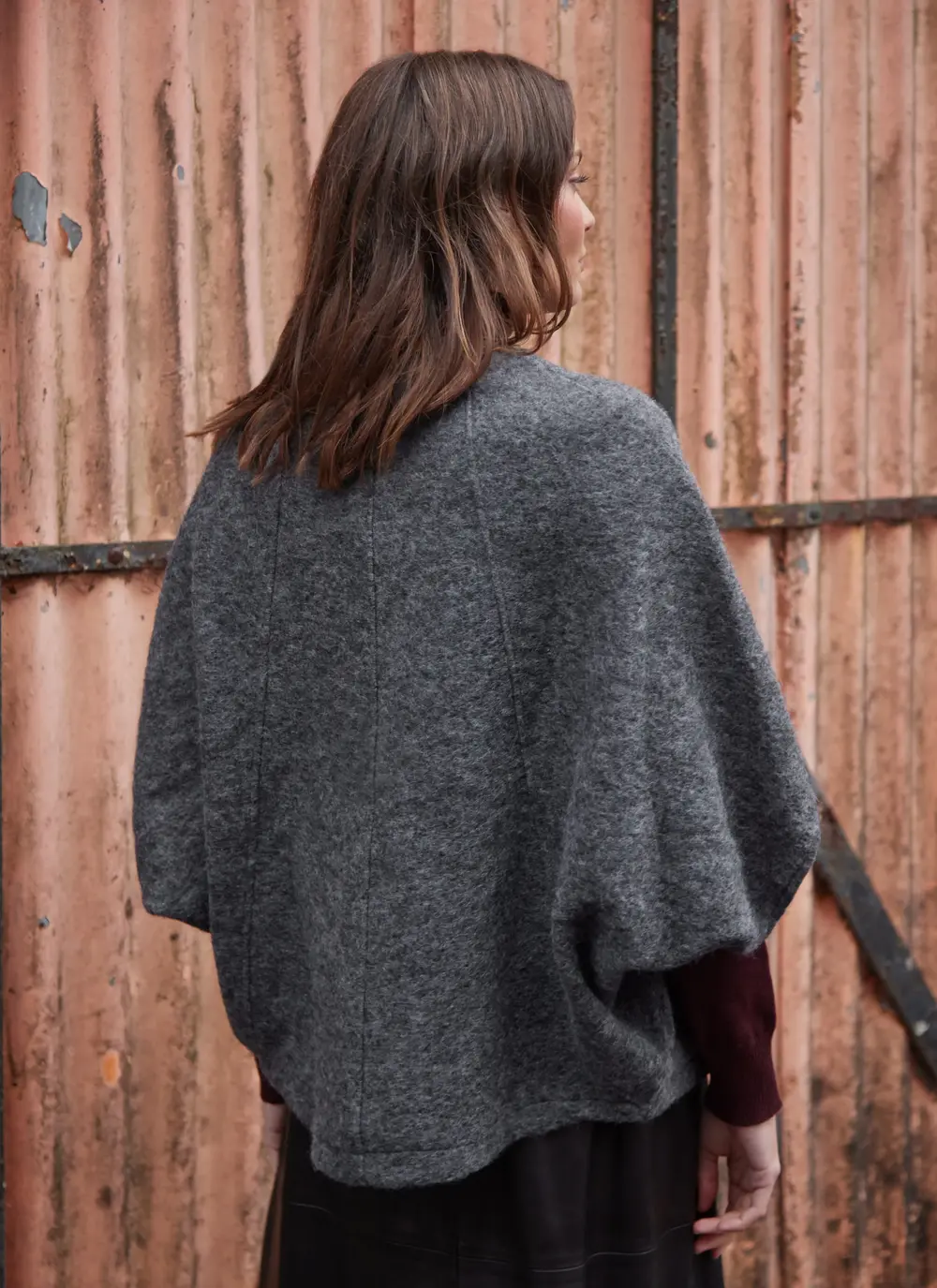 Niamh Button Poncho 