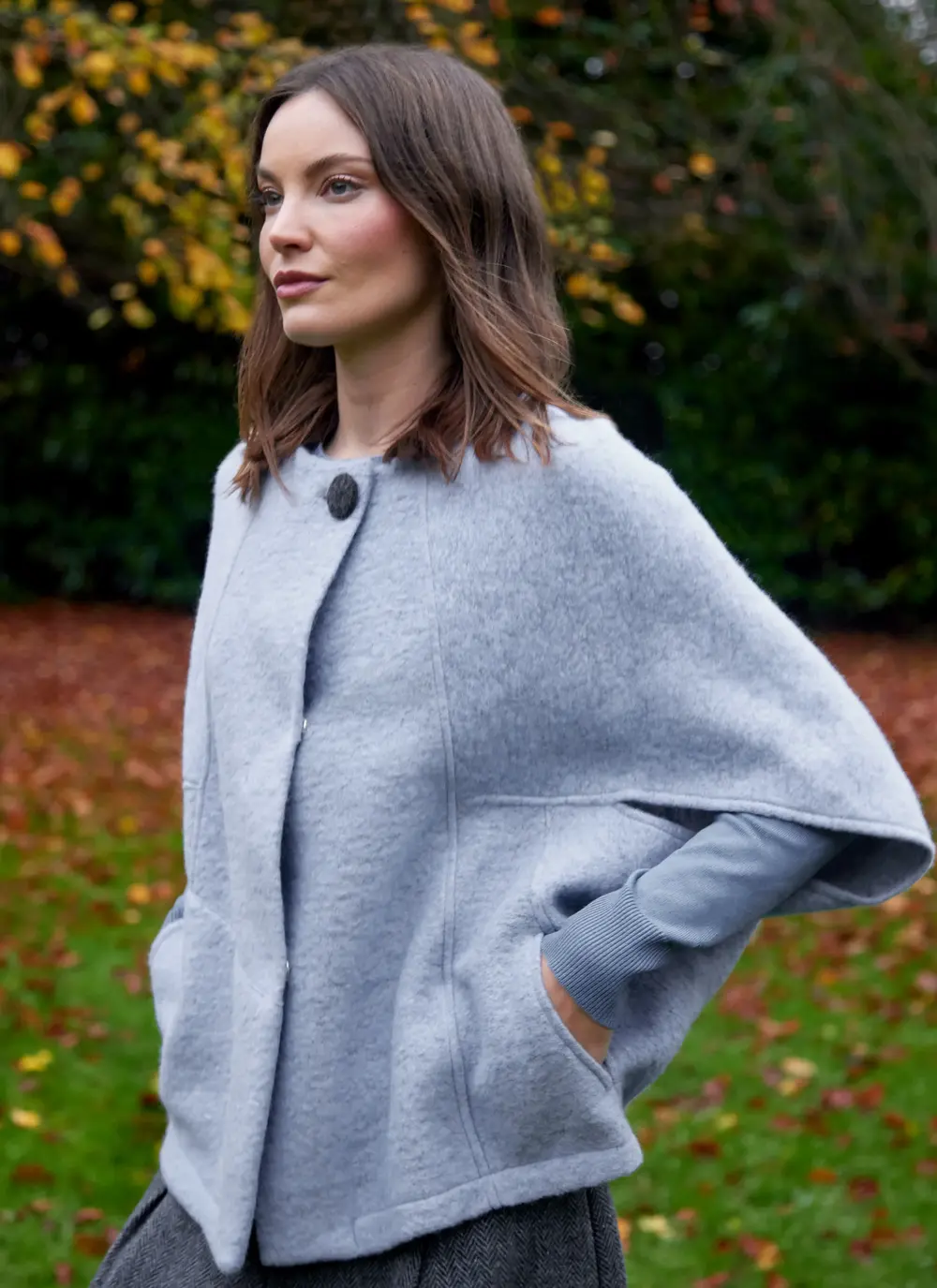 Niamh Button Poncho 