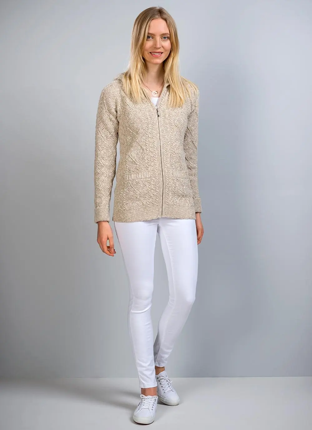 Nora Hooded Linen Blend Cardigan