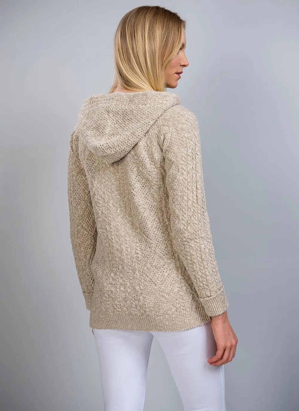 Nora Hooded Linen Blend Cardigan