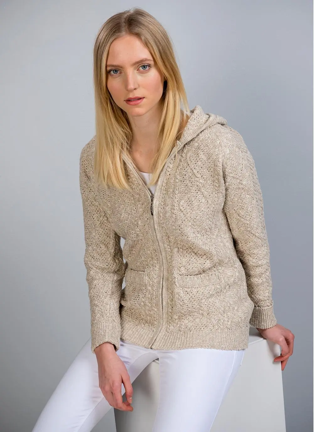 Nora Hooded Linen Blend Cardigan
