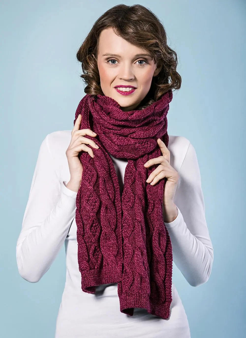 Aran Diamond Scarf