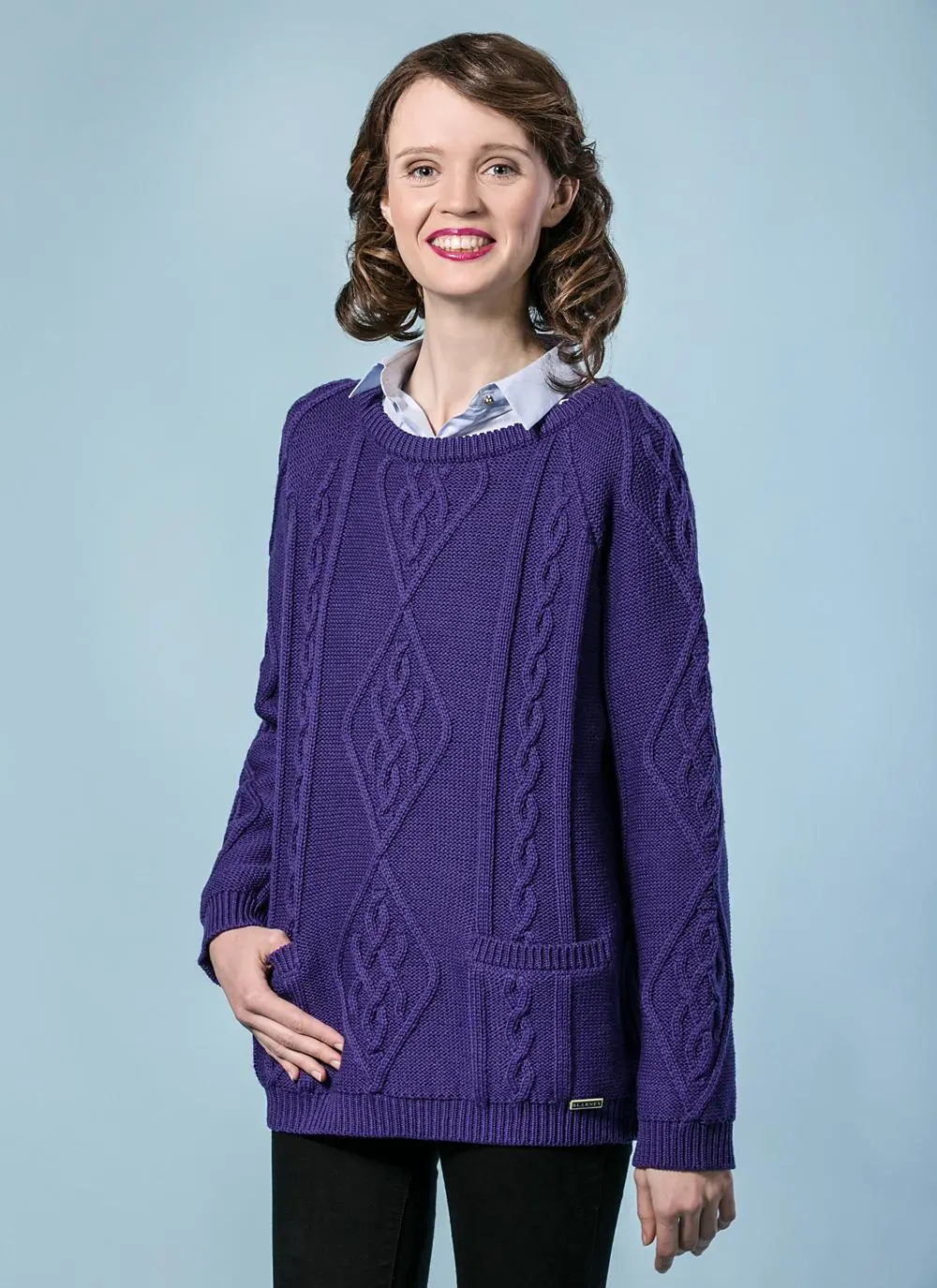 Tara Aran Crew Neck Sweater