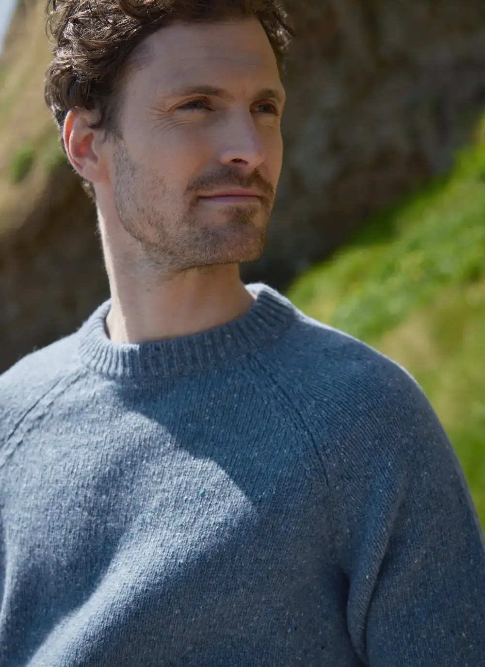 Aidan Wool Cashmere Tweed Crew