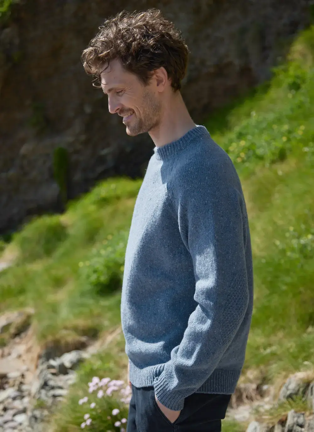 Aidan Wool Cashmere Tweed Crew