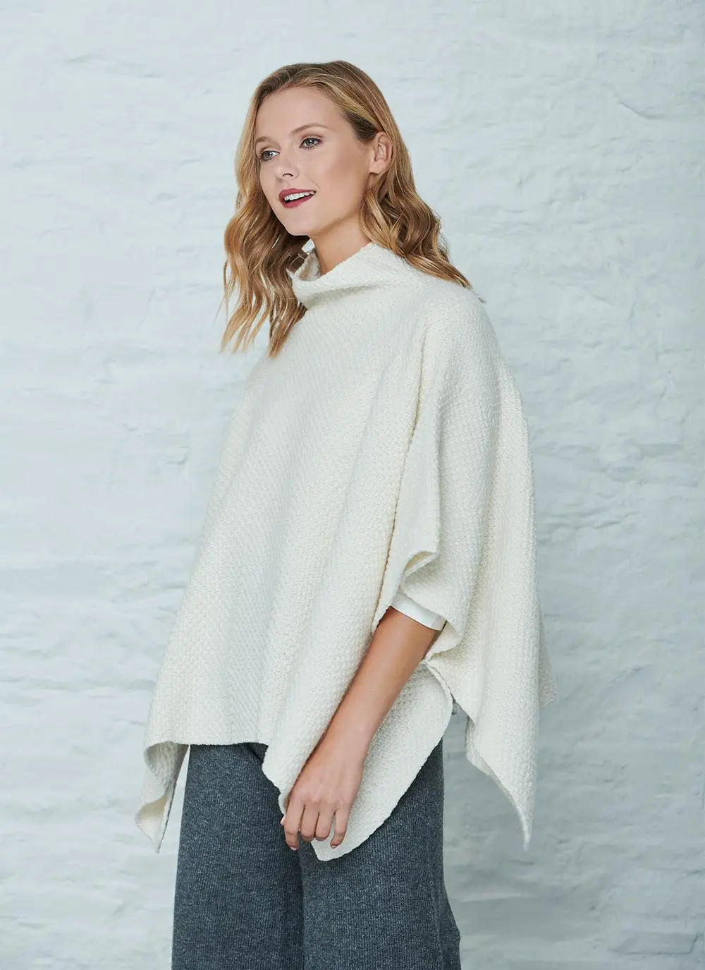 Aideen Wool Poncho