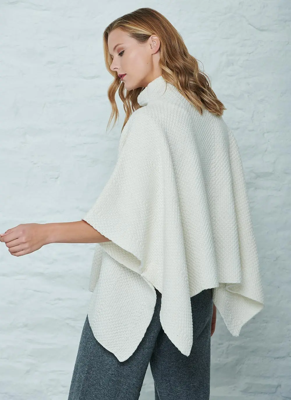 Aideen Wool Poncho