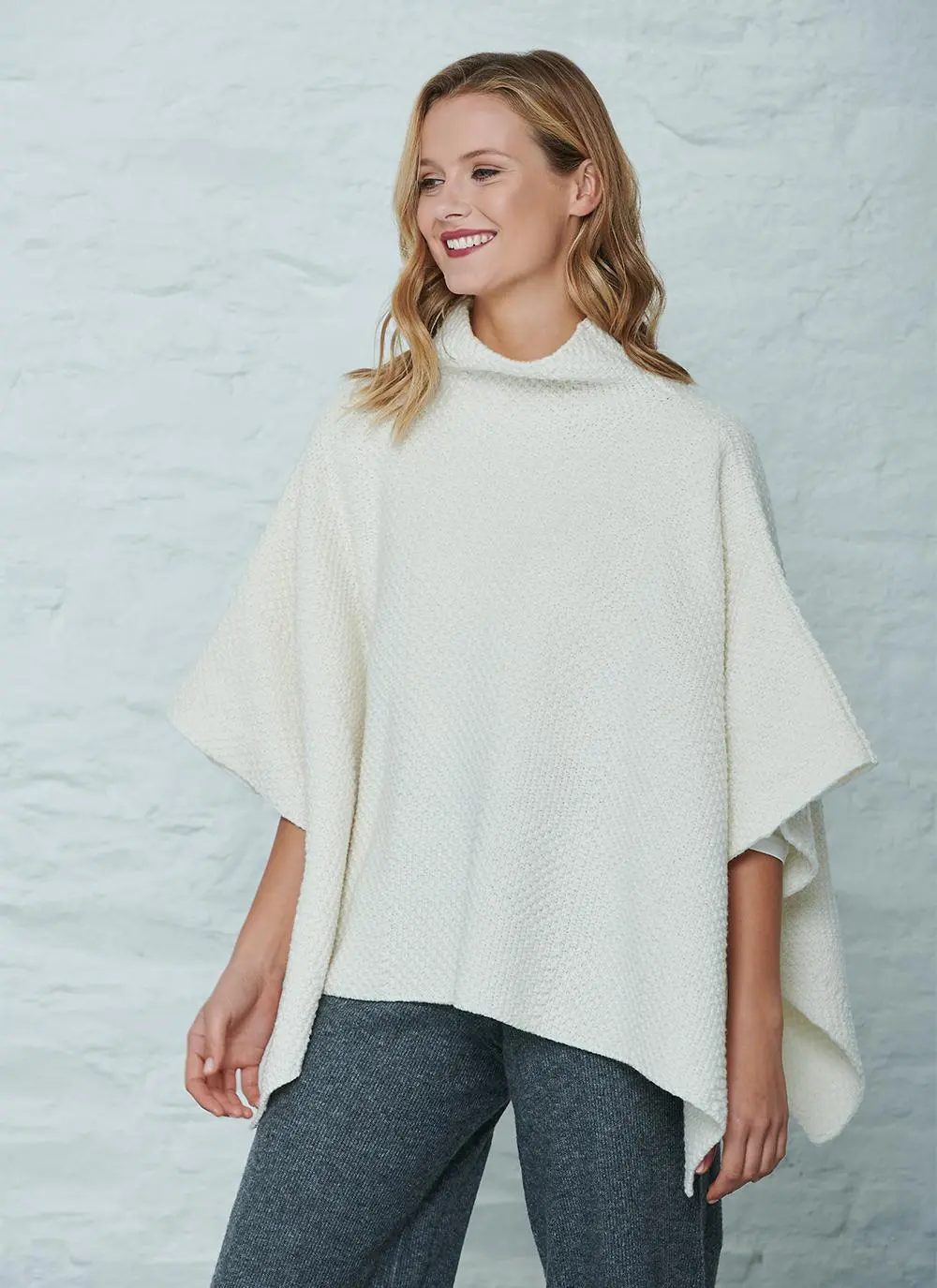 Aideen Wool Poncho