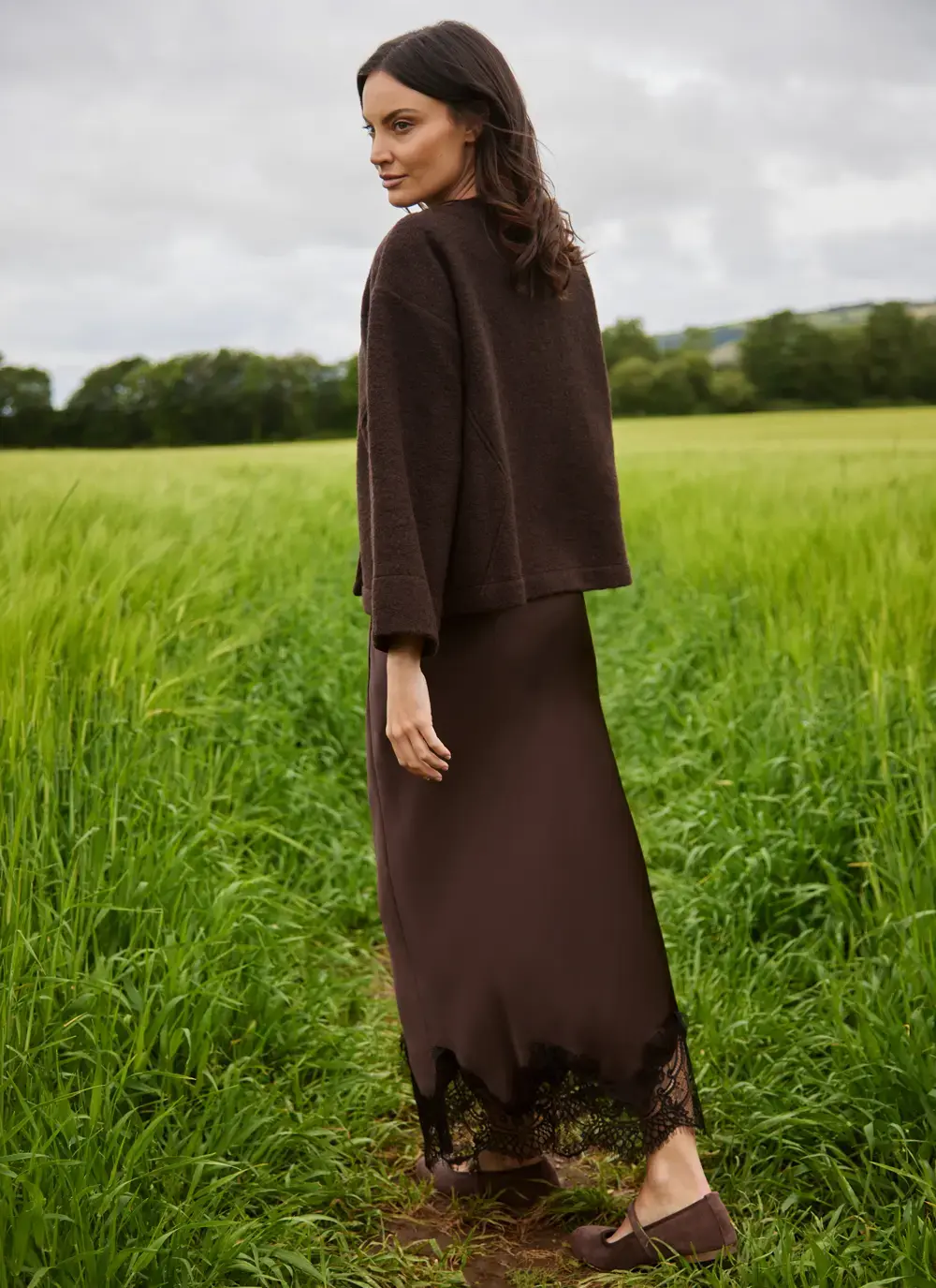 Aideen Wool Poncho Jacket