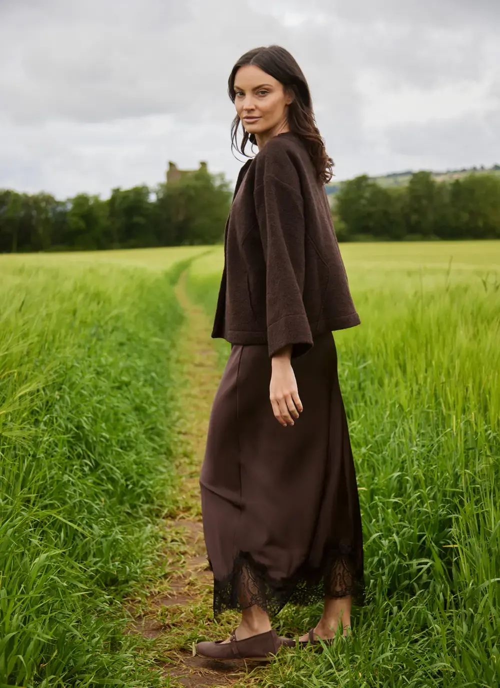 Aideen Wool Poncho Jacket
