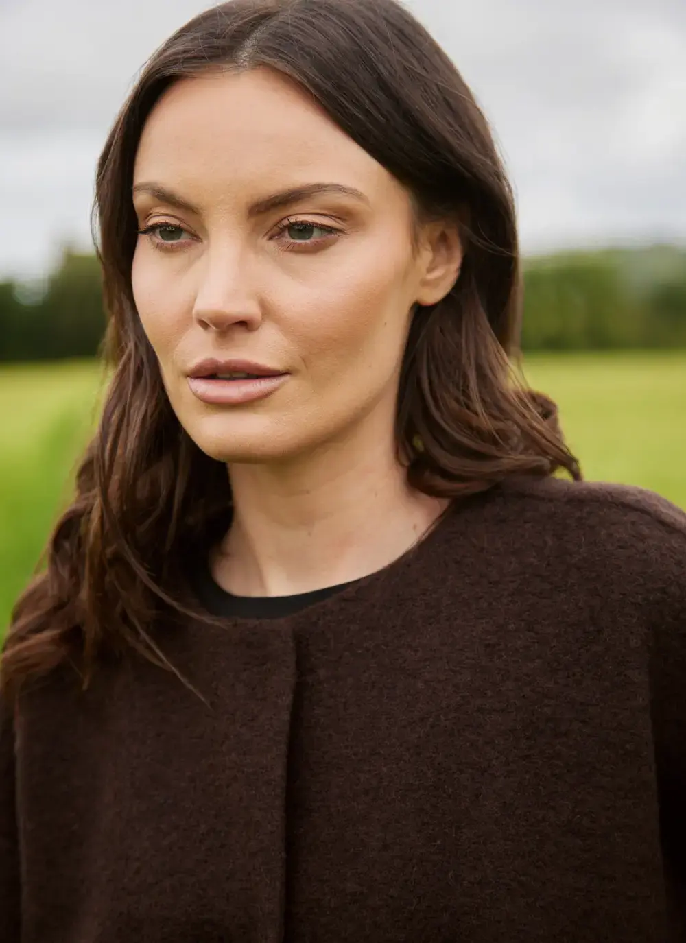 Aideen Wool Poncho Jacket
