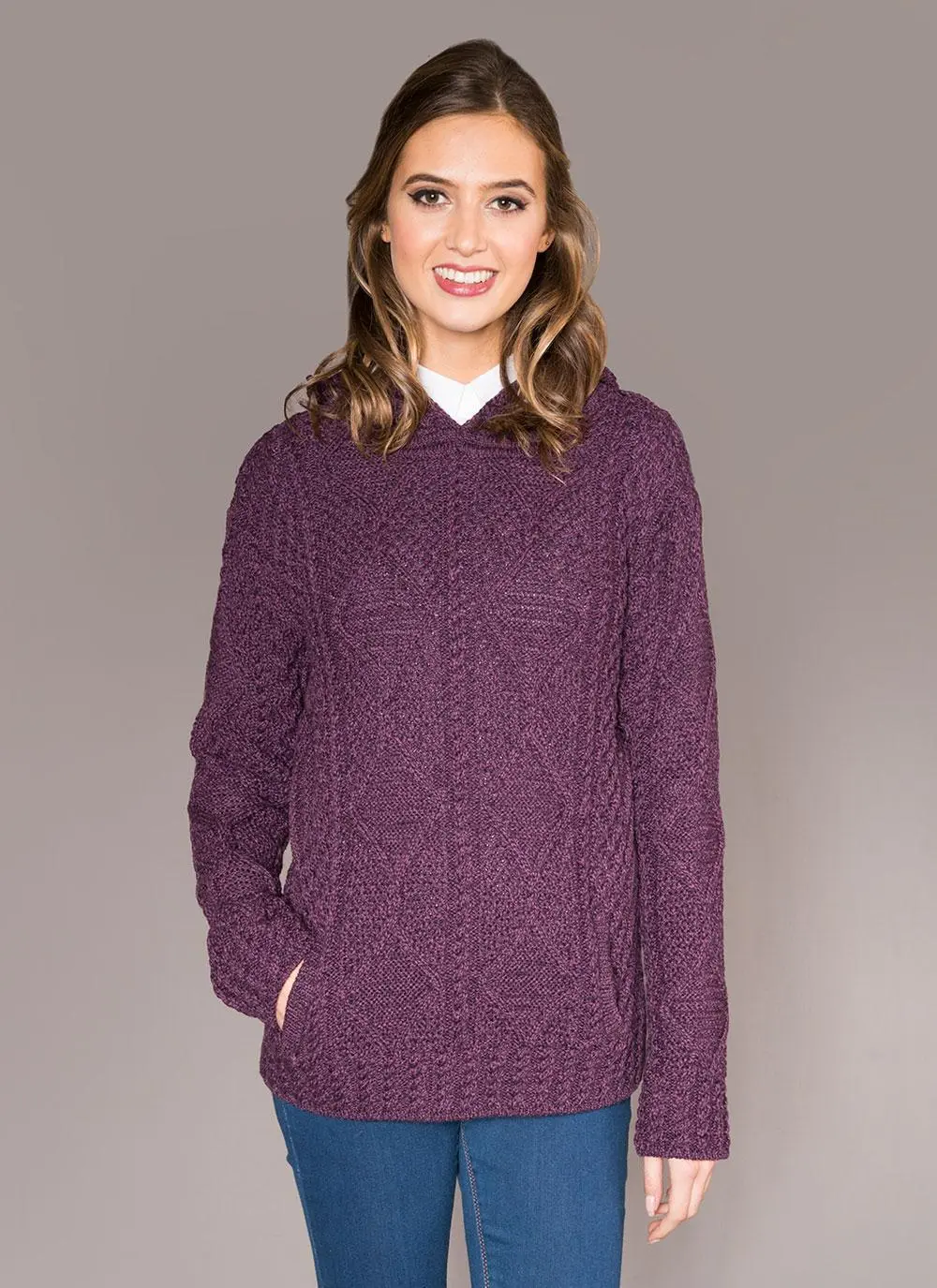 Aisling Hooded Aran Sweater