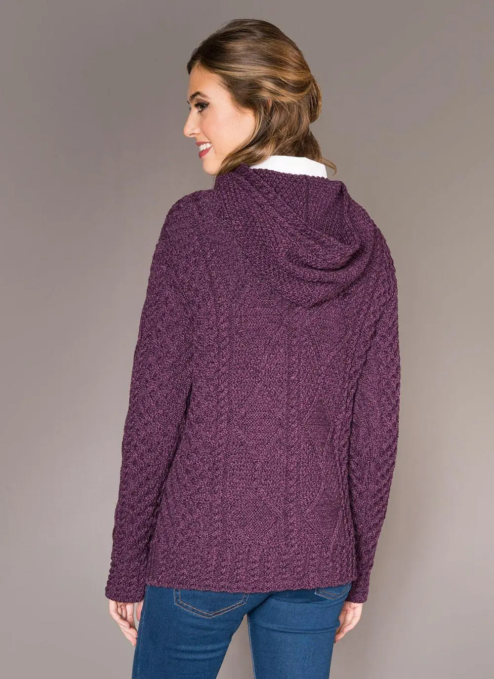 Aisling Hooded Aran Sweater