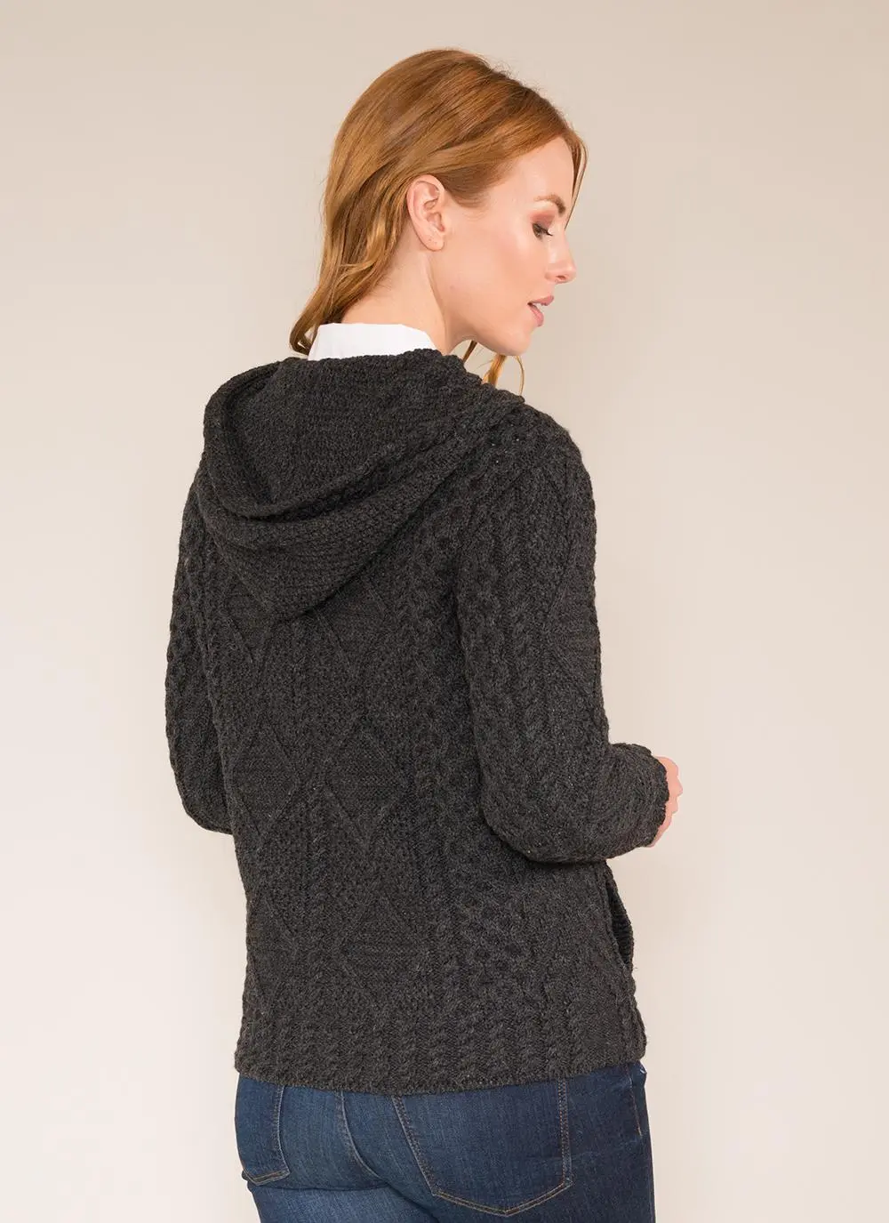 Aisling Hooded Aran Sweater