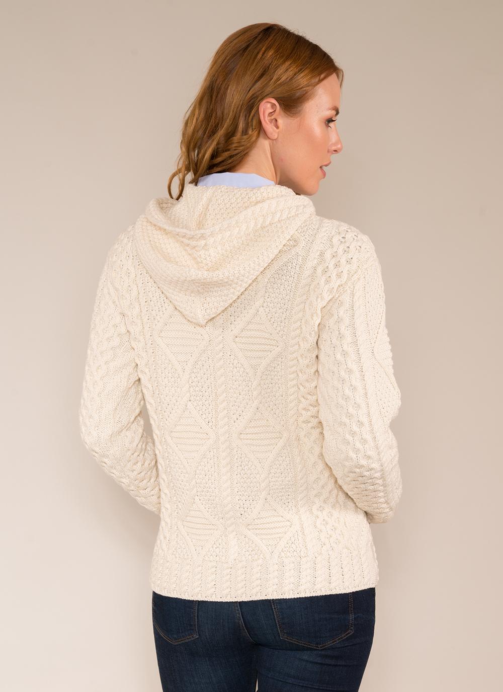 Aisling Hooded Aran Sweater | Blarney