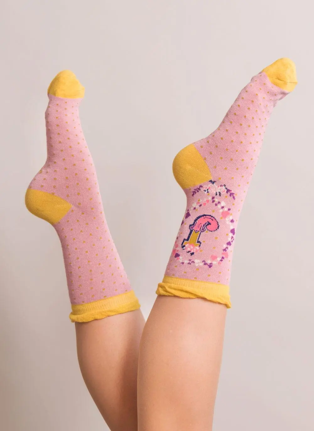 Set of 2 Ladies Alphabet Socks - J