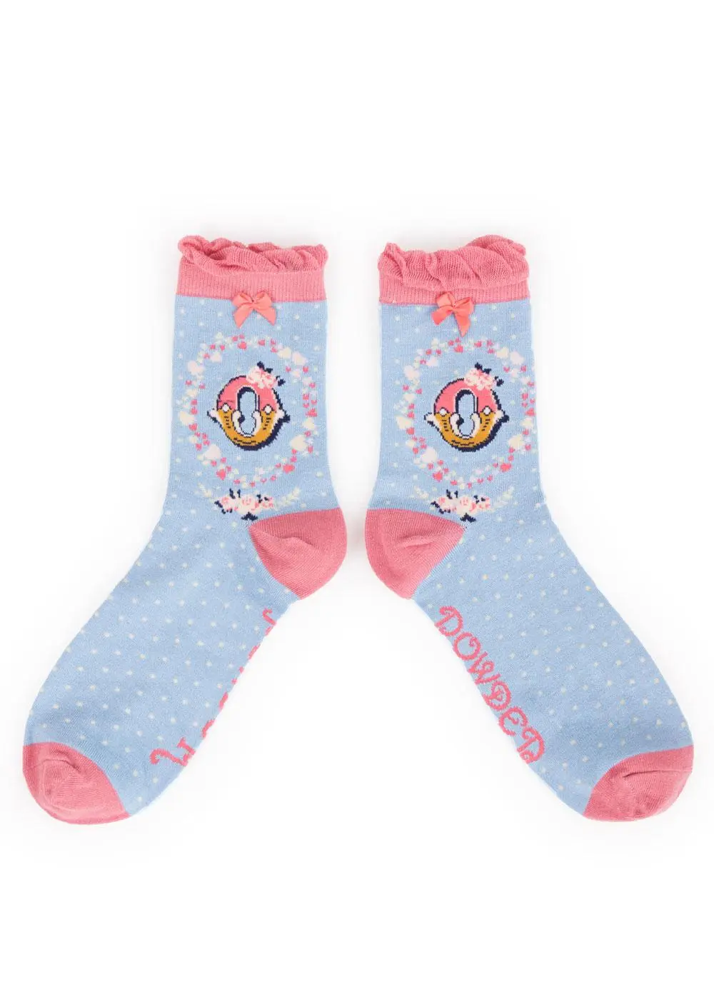 Set of 2 Ladies Alphabet Socks - O