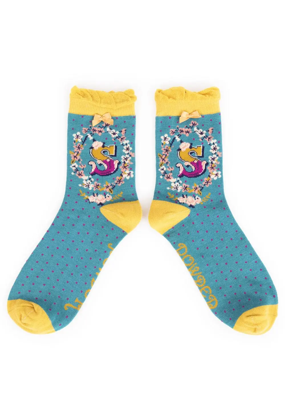 Set of 2 Ladies Alphabet Socks - S