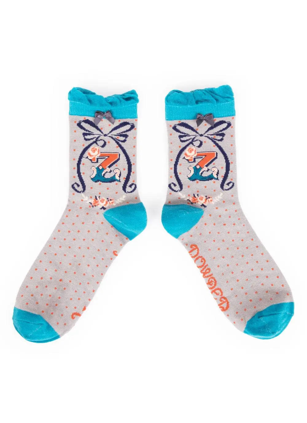 Set of 2 Ladies Alphabet Socks - Z