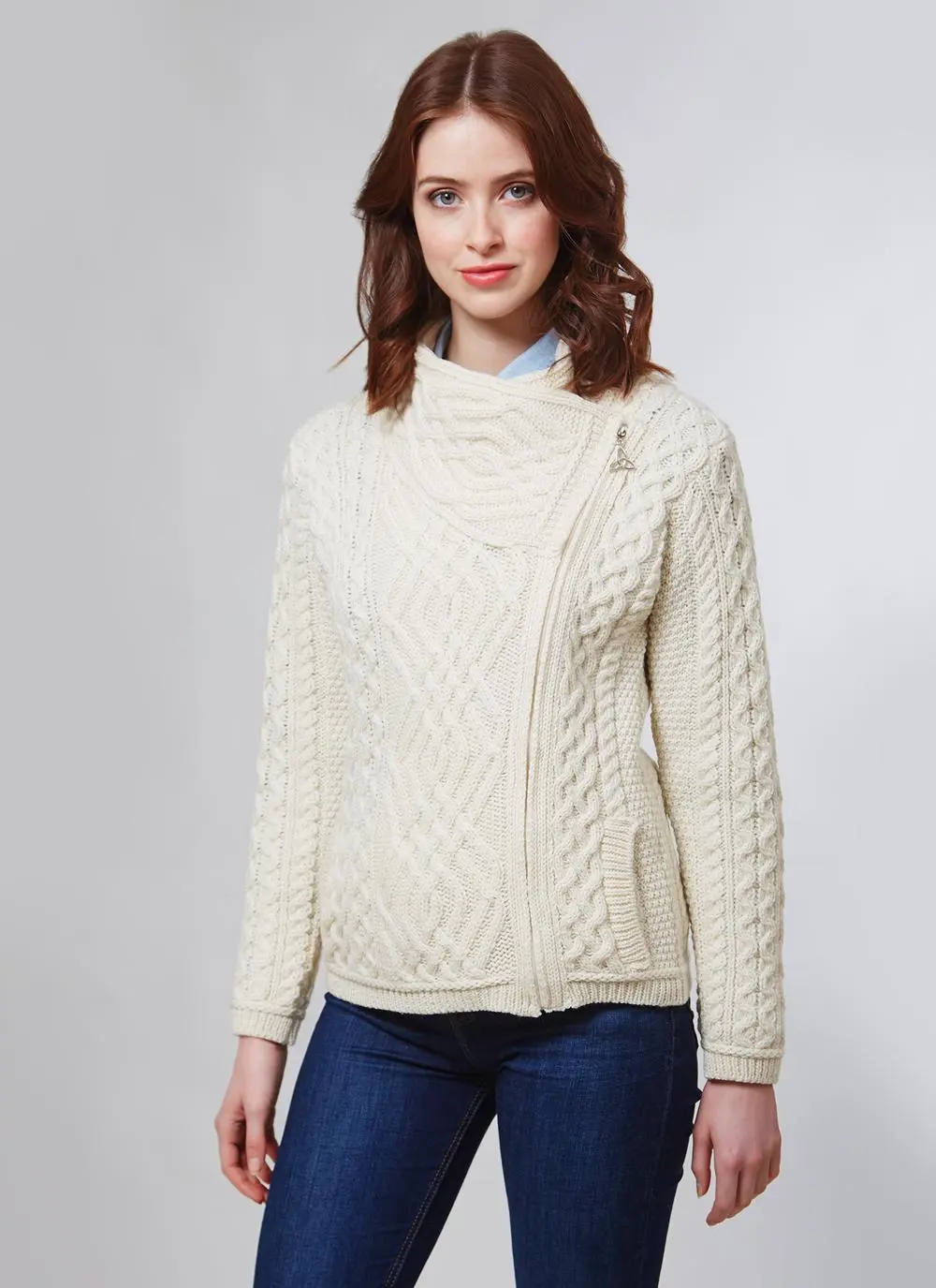 Aran Cable Biker Jacket