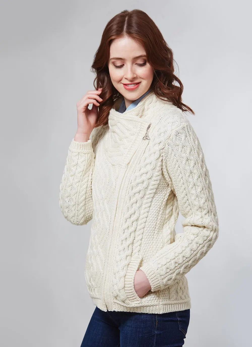 Aran Cable Biker Jacket