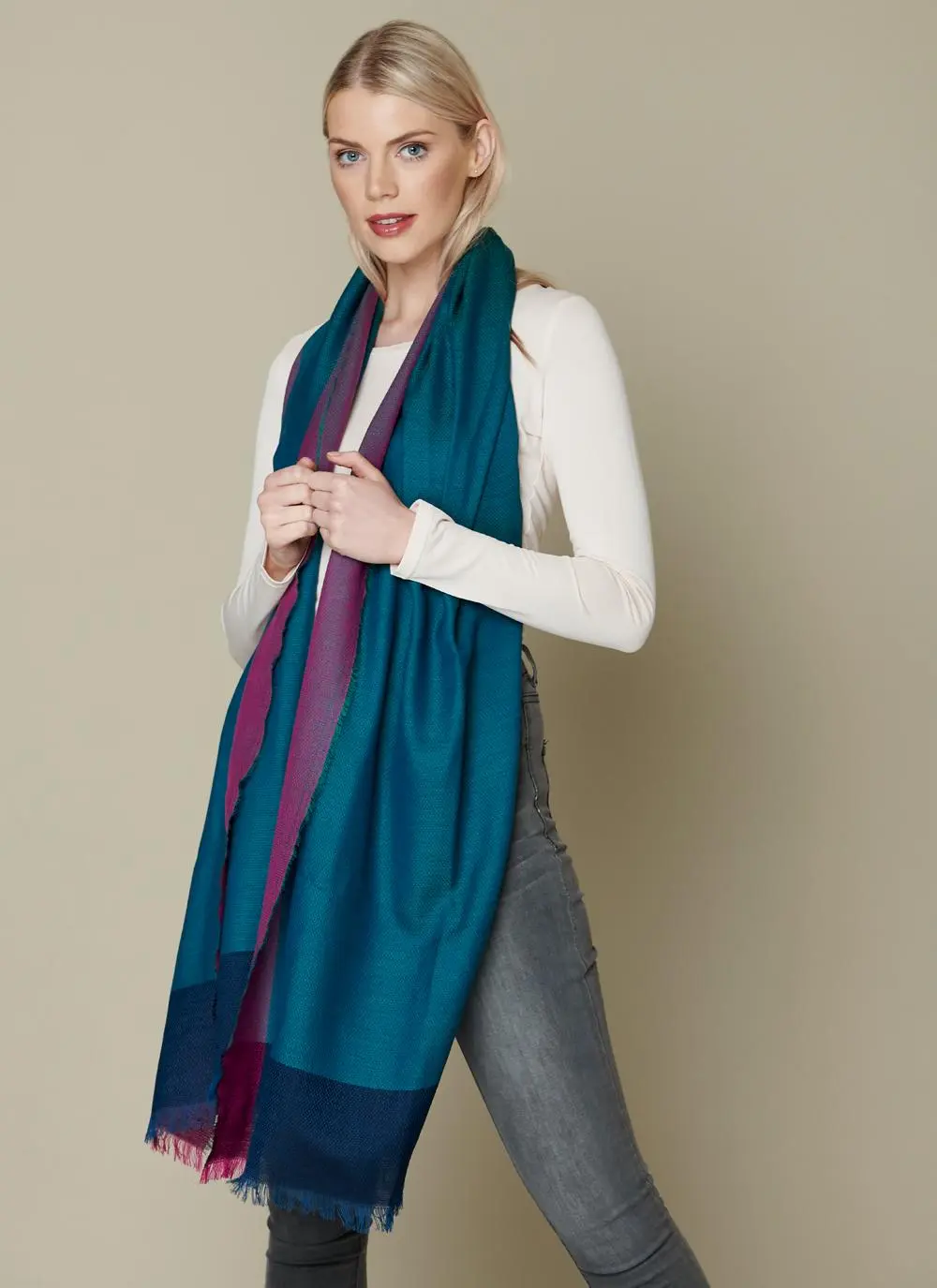 Diamond Divide Worsted Wool Wrap